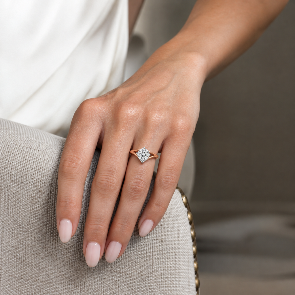 Blaire - Round - Rose/White Tone - Plain