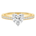 Talia - Heart - Yellow/White Tone - Pavé