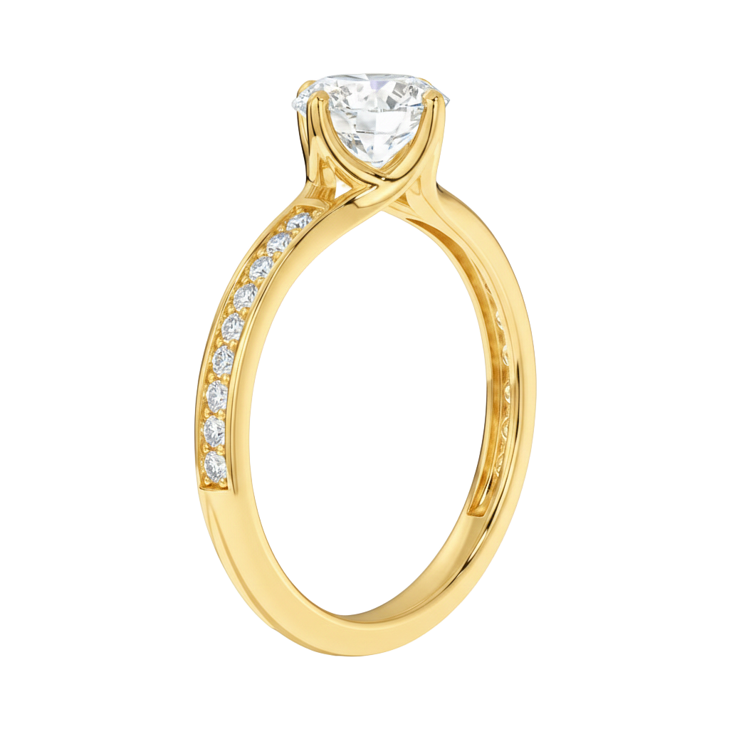 Lumiere - Emerald - Yellow Gold - Channel