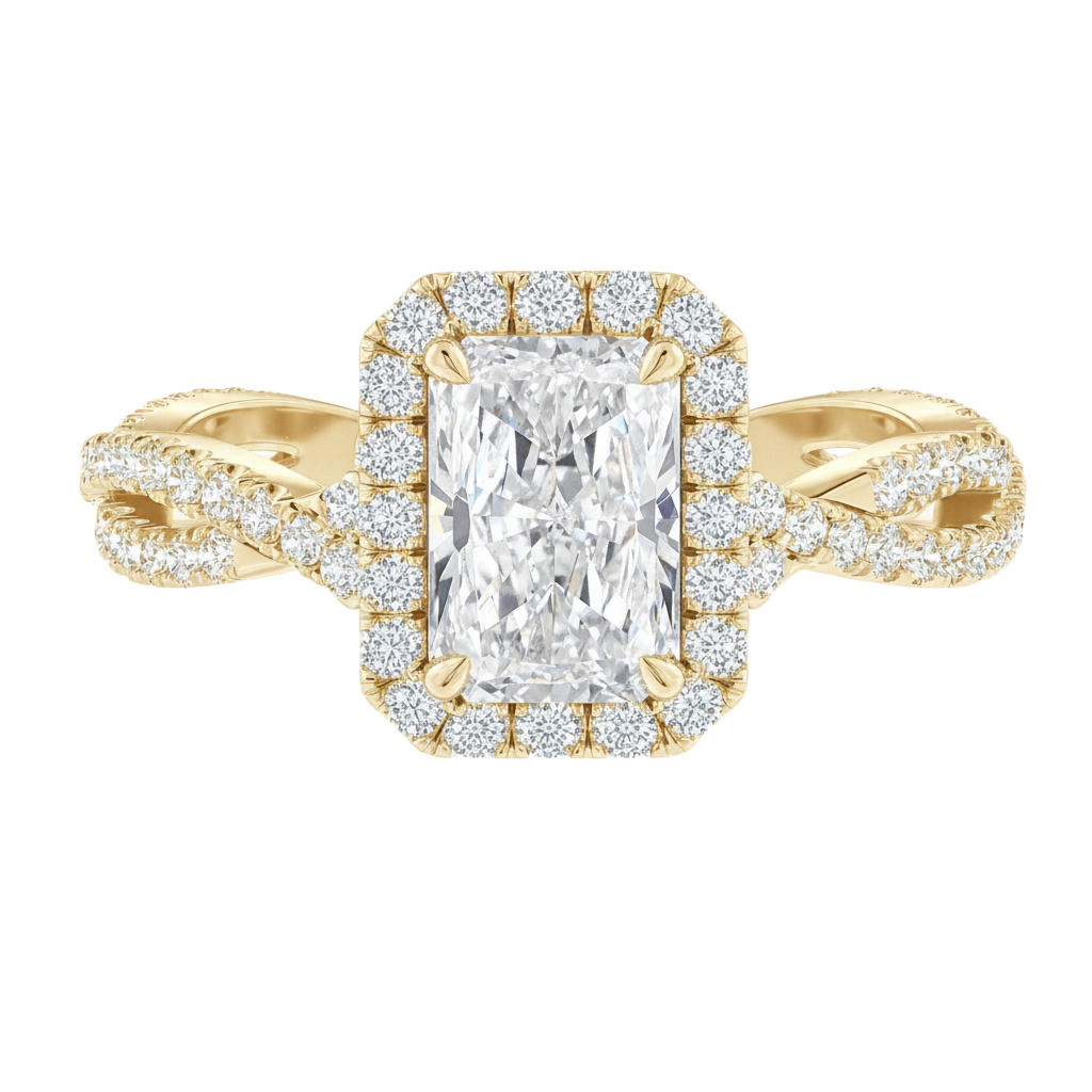 Braid - Radiant - Yellow Gold - Pavé
