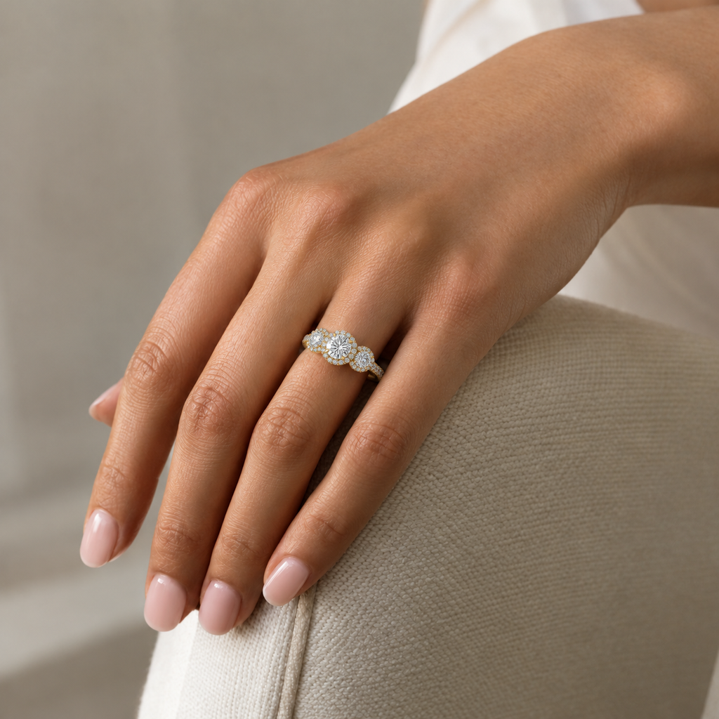 Winslow - Round - Yellow Gold - Pavé