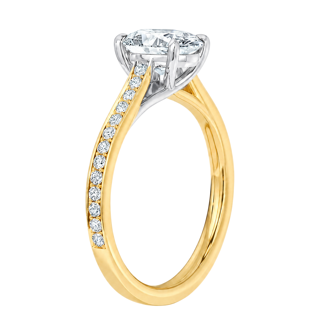 Basilica - Marquise - Yellow/White Tone - Pavé