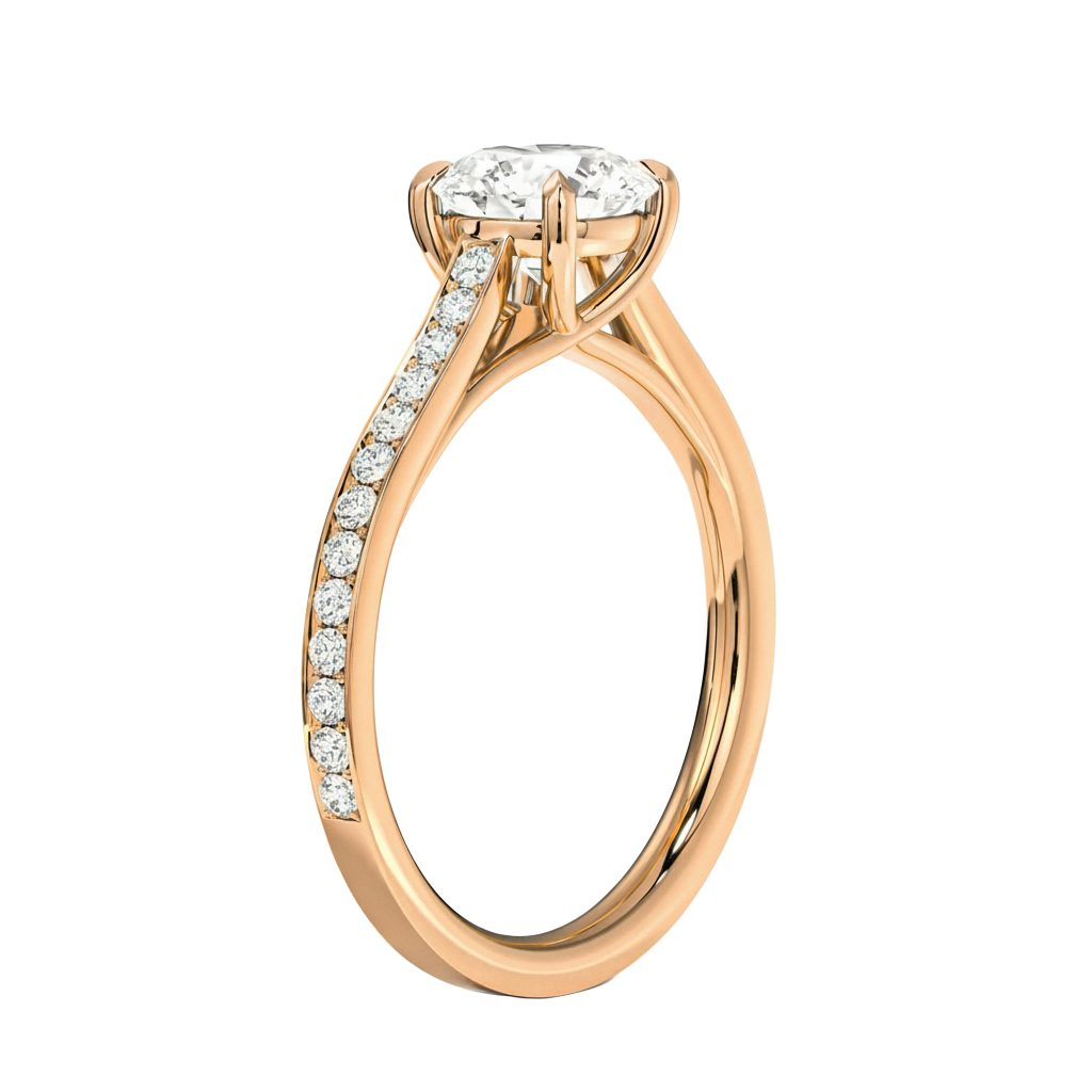 Basilica - Round - Rose Gold - Pavé