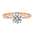Wreath - Round - Rose/White Tone - Pavé