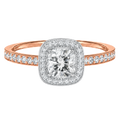 Deneuve - Cushion - Rose/White Tone - Pavé