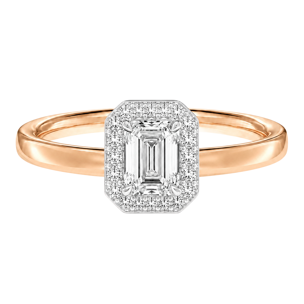 Deneuve - Emerald - Rose/White Tone - Plain