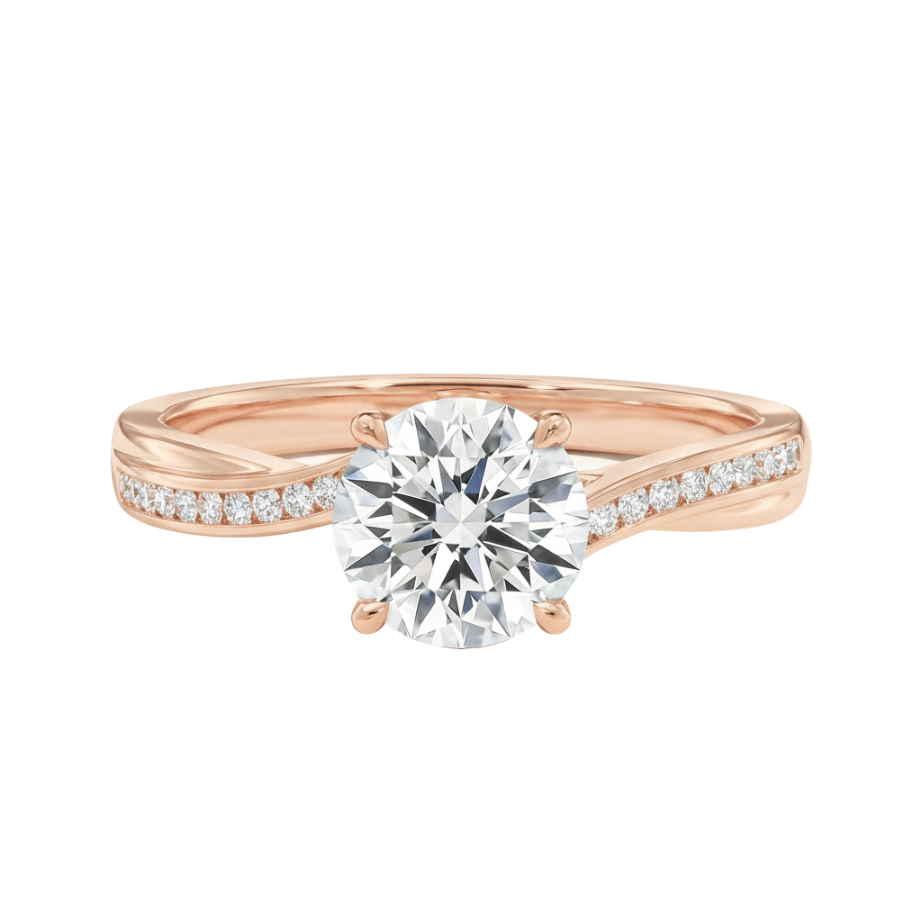 Wreath - Round - Rose Gold - Channel