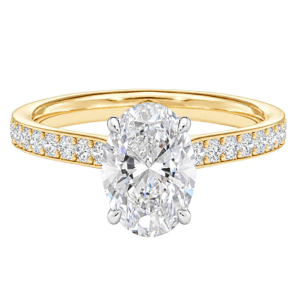 Talia - Oval - Yellow/White Tone - Pavé