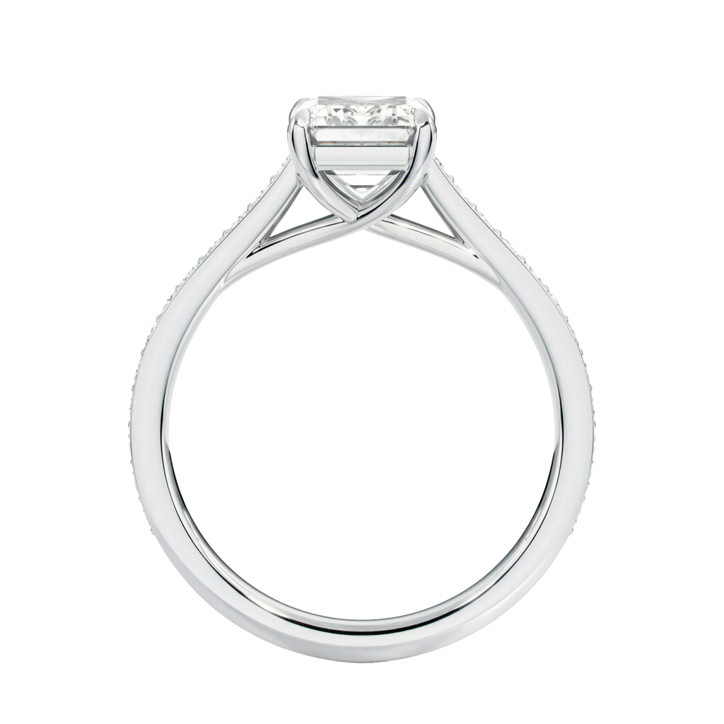 Basilica - Emerald - White Gold - Pavé