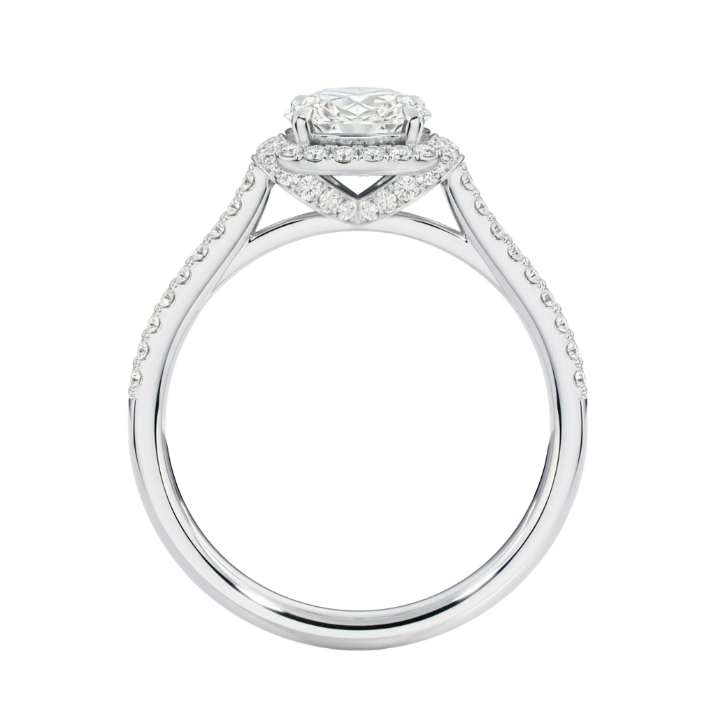 Ellipse - Round - White Gold - Pavé