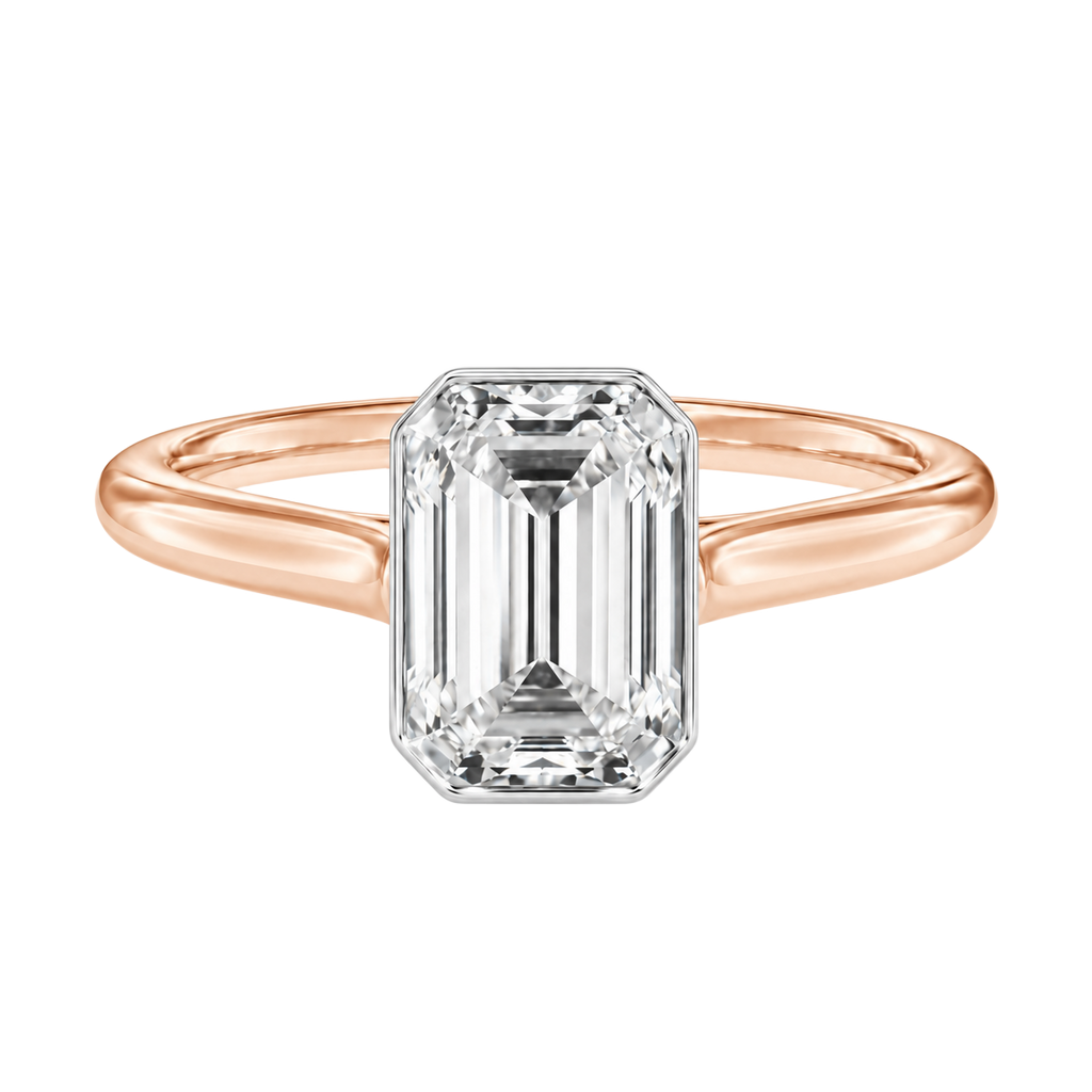 Solenne - Emerald - Rose/White Tone - Plain