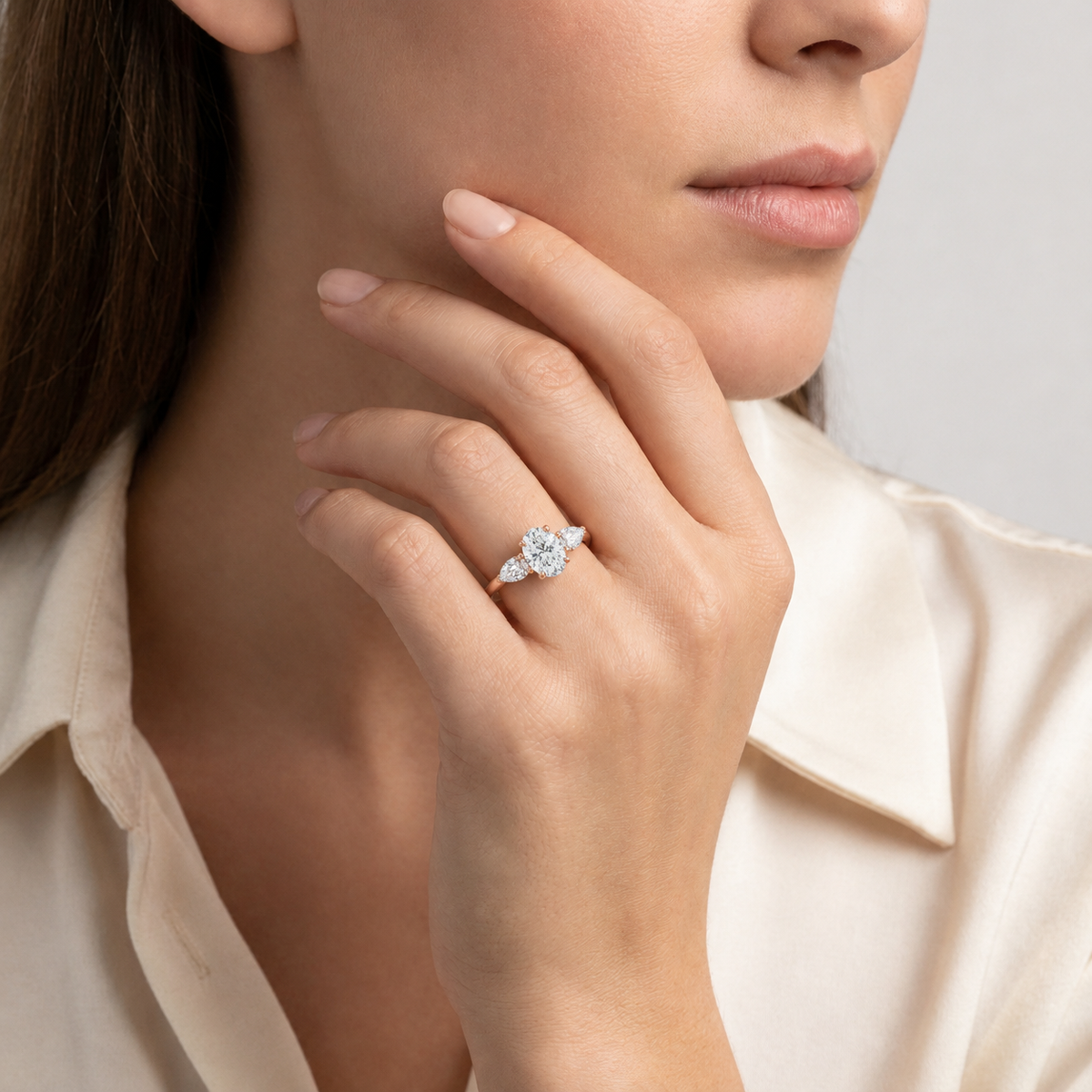 Halcyon - Oval - Rose Gold - Plain