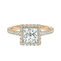 Cordelia - Princess - Rose Gold - Pavé