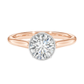 Solenne - Round - Rose/White Tone - Plain