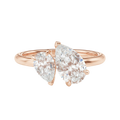 Duo - Pear - Rose Gold - Plain