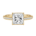Bailey - Princess - Yellow Gold - Pavé