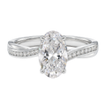 Wreath - Oval - White Gold - Channel