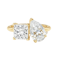 Duo - Princess - Yellow Gold - Plain