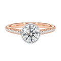 Solenne - Round - Rose/White Tone - Pavé