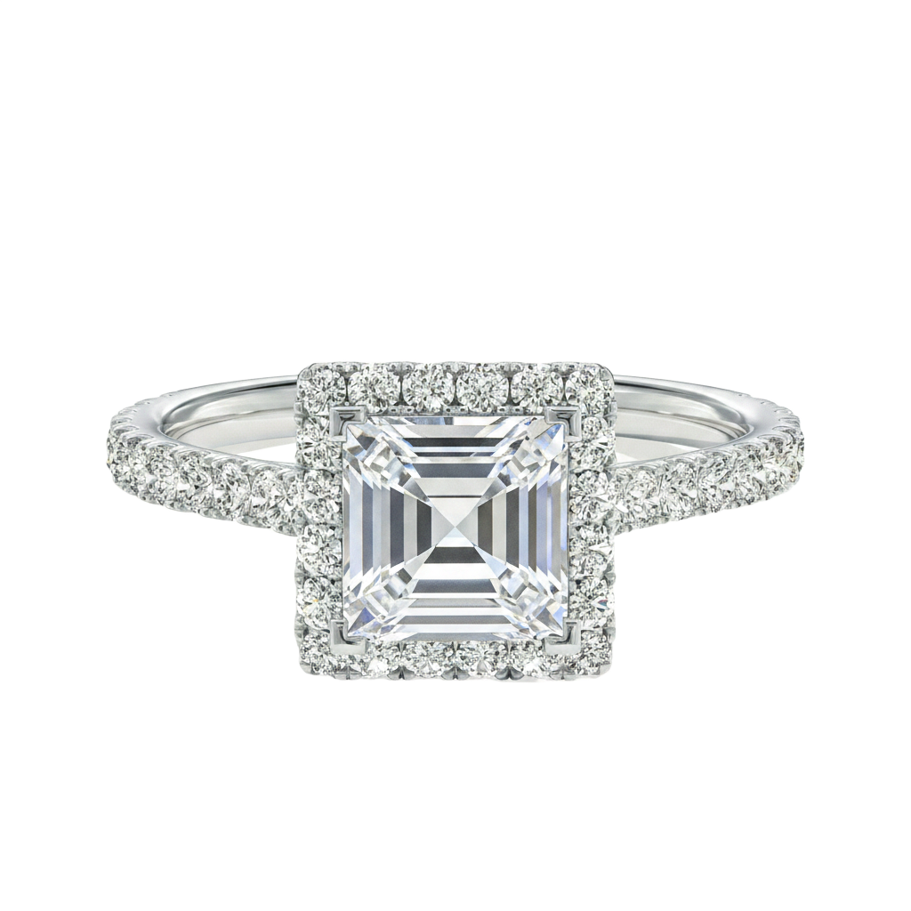 Cordelia - Asscher - Platinum - Pavé