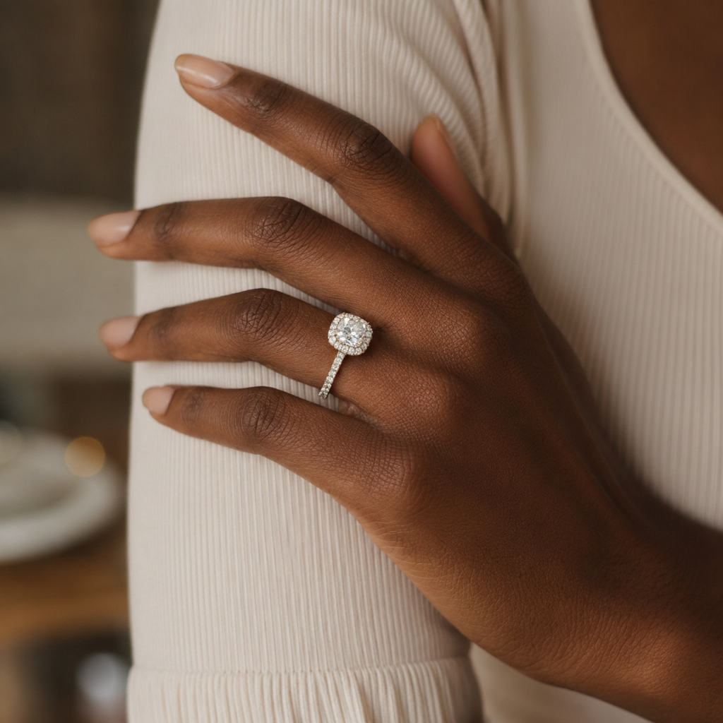 Cordelia - Oval - Yellow Gold - Pavé