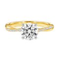 Wreath - Round - Yellow/White Tone - Pavé