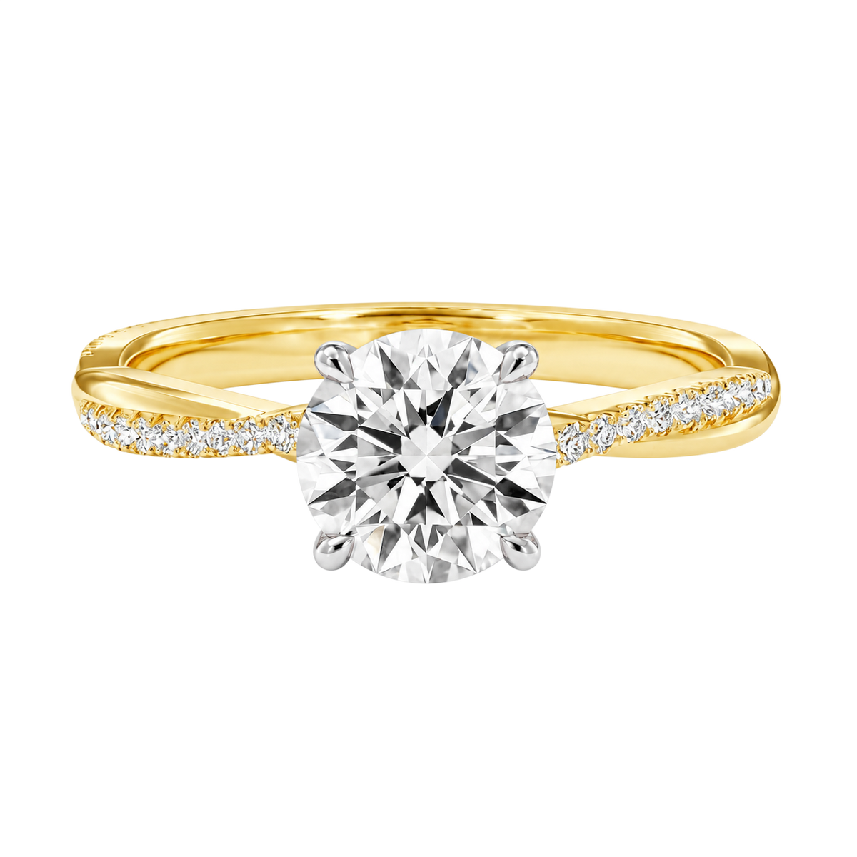 Wreath - Round - Yellow/White Tone - Pavé