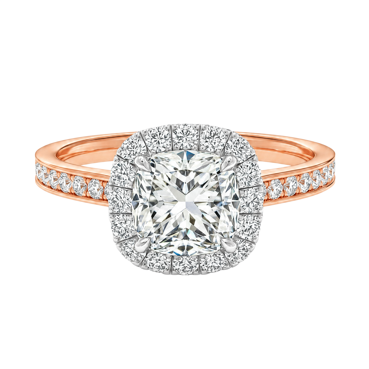 Cordelia - Cushion - Rose / White Tone - Channel
