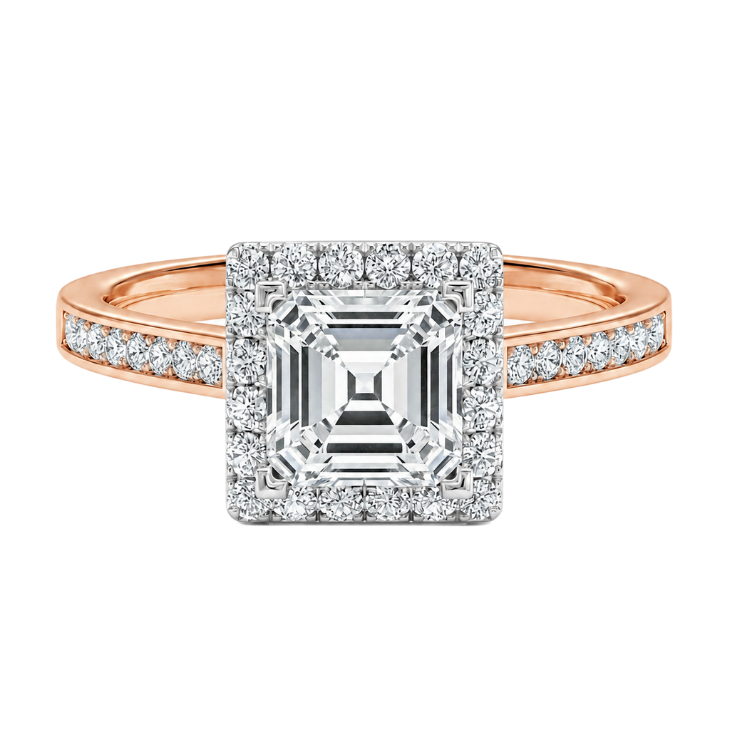 Cordelia - Asscher - Rose / White Tone - Channel