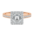 Cordelia - Asscher - Rose / White Tone - Channel