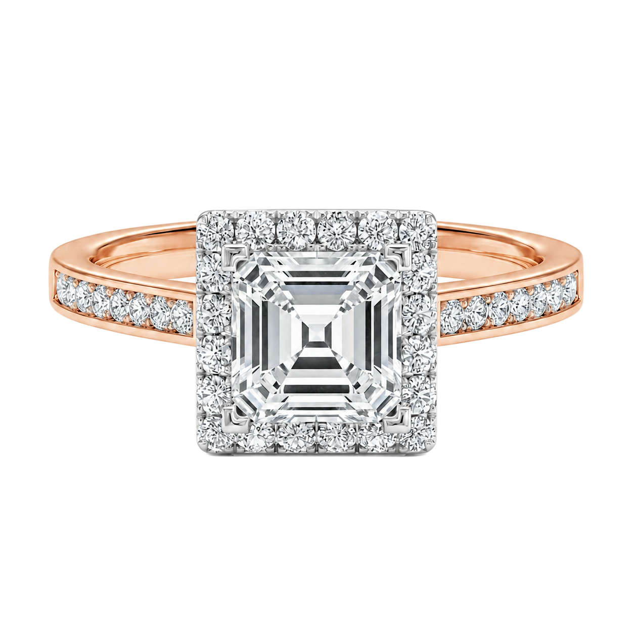 Cordelia - Asscher - Rose / White Tone - Channel