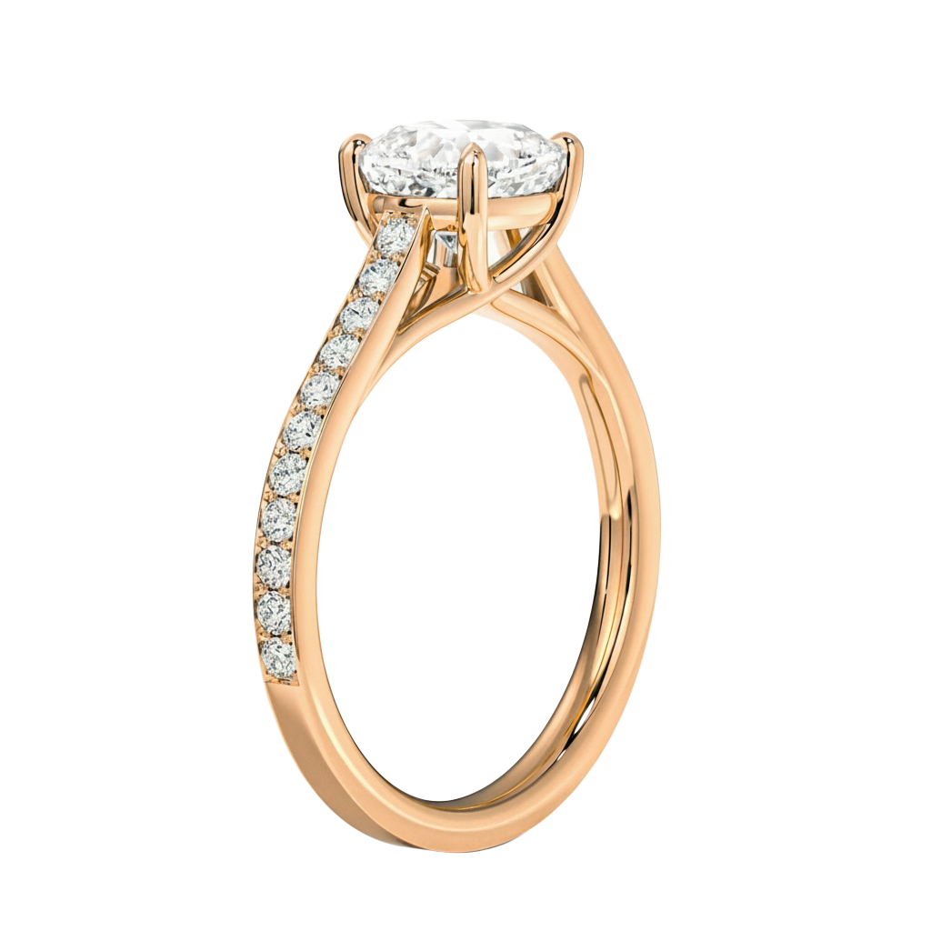 Basilica - Cushion - Rose Gold - Pavé