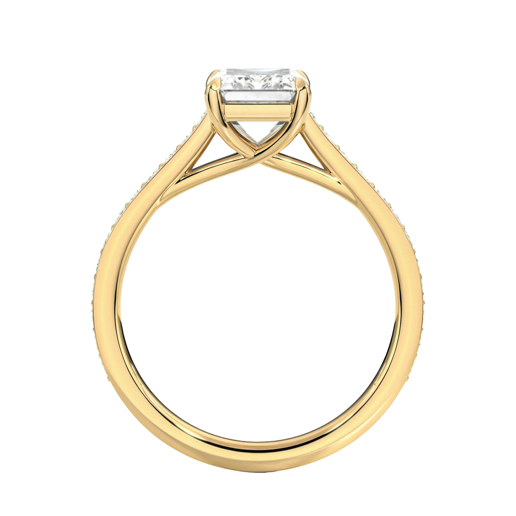 Basilica - Emerald - Yellow Gold - Pavé