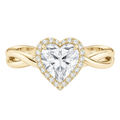 Braid - Heart - Yellow Gold - Plain