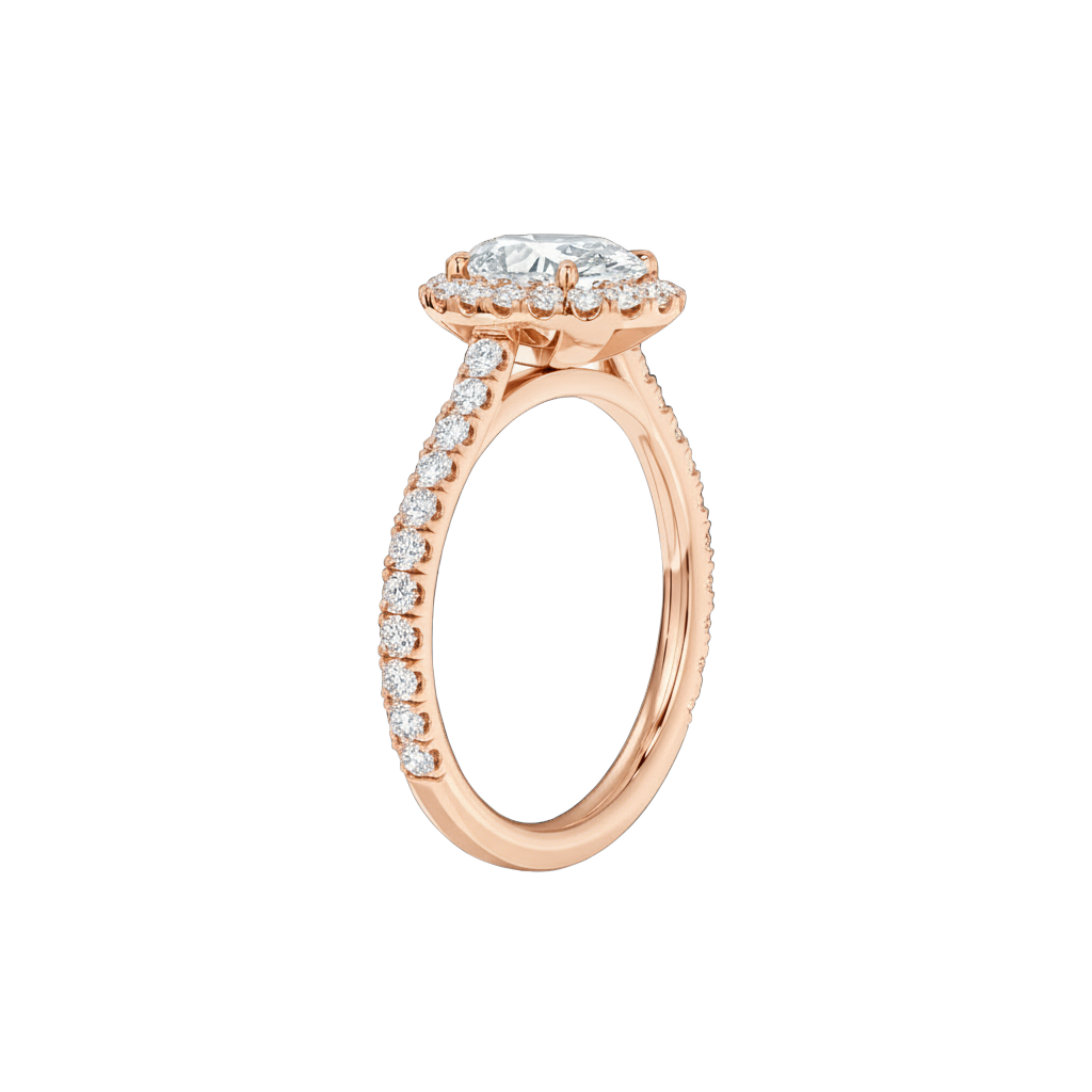 Cordelia - Radiant - Rose Gold - Pavé