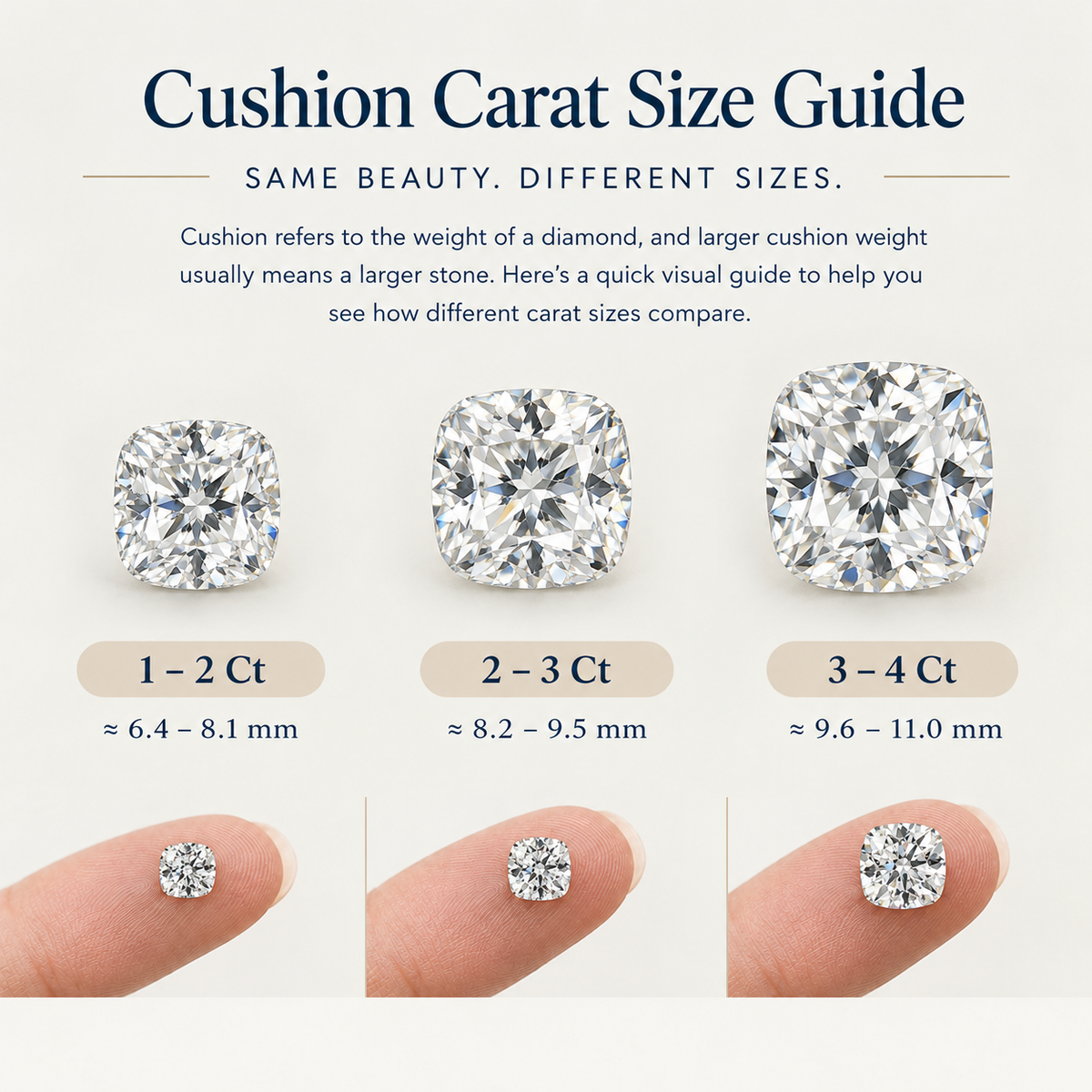 Carat size guide