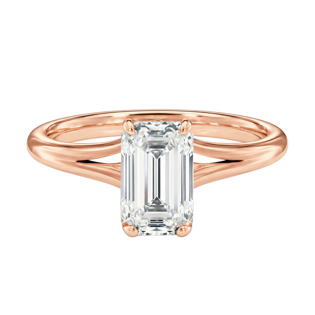 Lumiere - Emerald - Rose Gold - Plain
