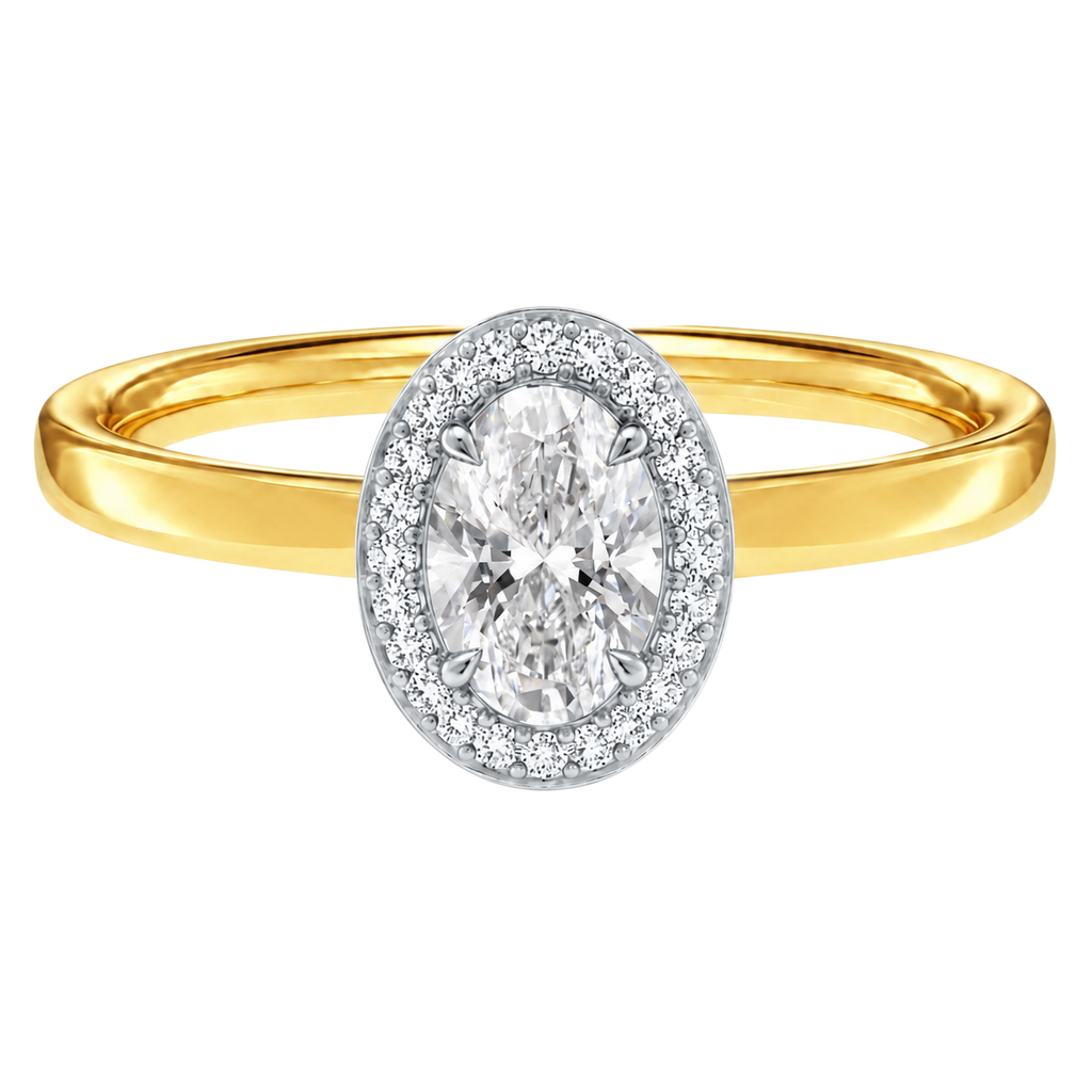 Deneuve - Oval - Yellow/White Tone - Plain