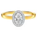 Deneuve - Oval - Yellow/White Tone - Plain