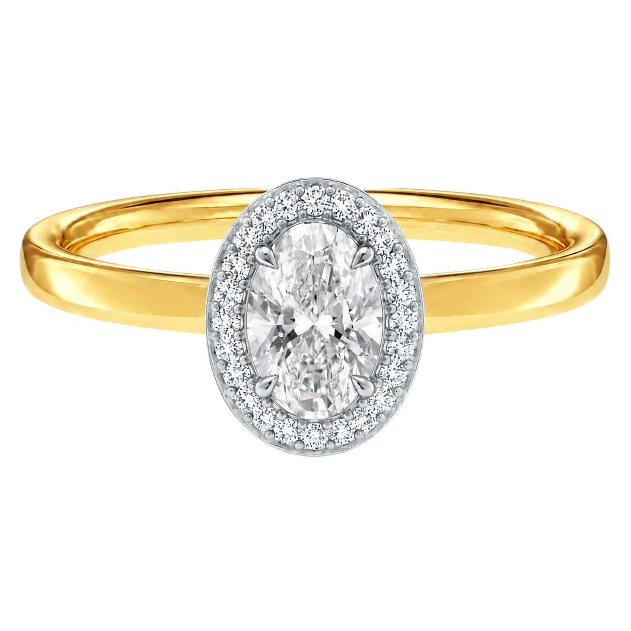 Deneuve - Oval - Yellow/White Tone - Plain