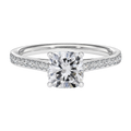 Basilica - Cushion - White Gold - Pavé