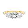 Trinity - Round - Yellow/White Tone - Pavé