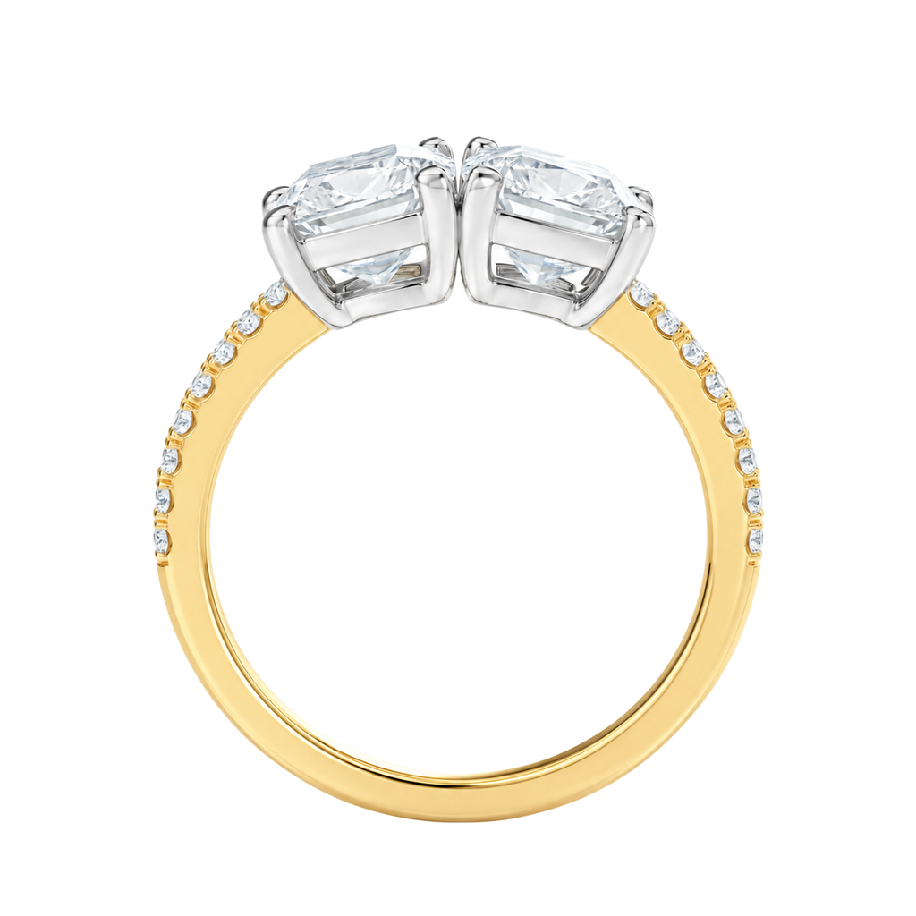 Duo - Emerald - Yellow/White Tone - Pavé