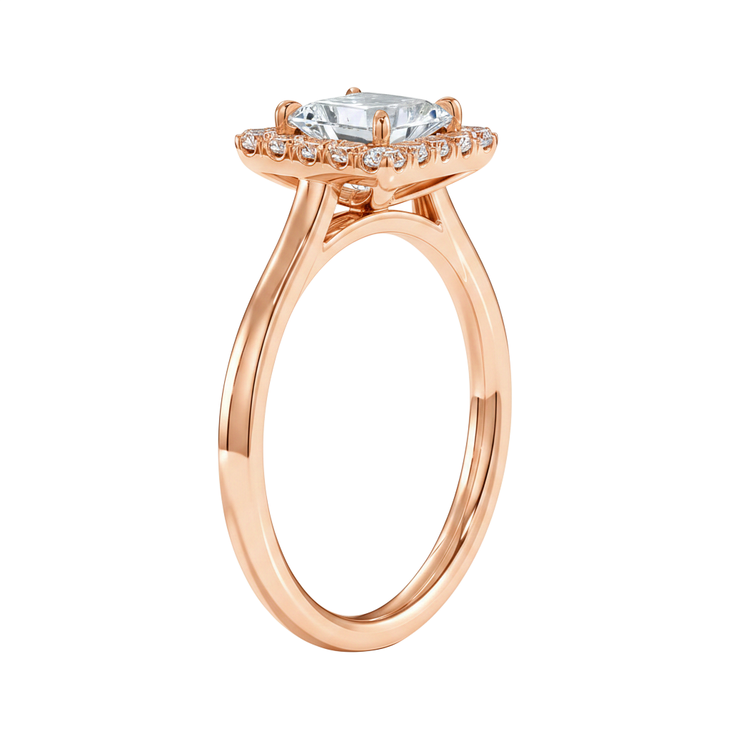 Cordelia - Emerald - Rose Gold - Plain