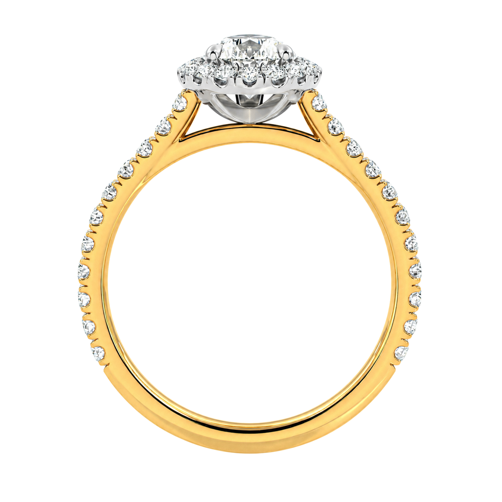 Cordelia - Pear - Yellow / White Tone - Pavé