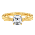 Wreath - Asscher - Yellow Gold - Plain