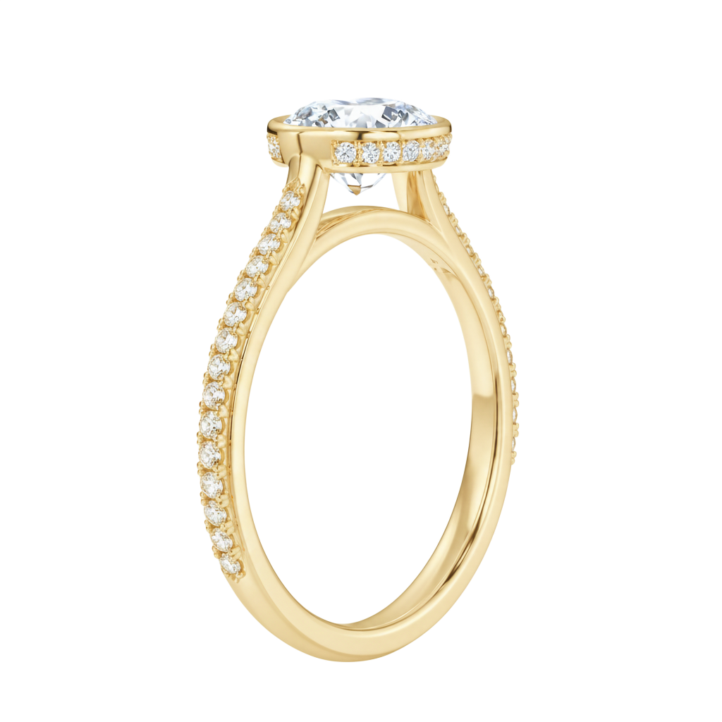 Solenne - Radiant - Yellow Gold - Pavé