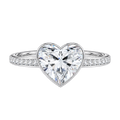 Bailey - Heart - White Gold - Channel