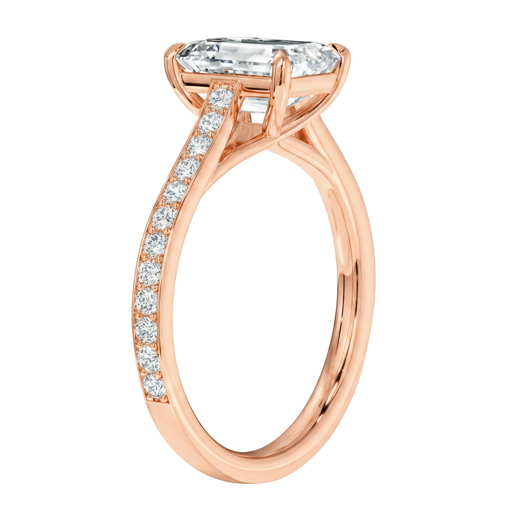 Basilica - Radiant - Rose Gold - Pavé