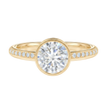 Bailey - Round - Yellow Gold - Pavé